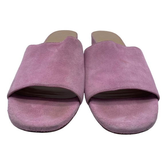 Maryam Nassir Zadeh Sandals Sophie Pink Suede Heeled Slide Size 10.5 - Picture 6 of 12